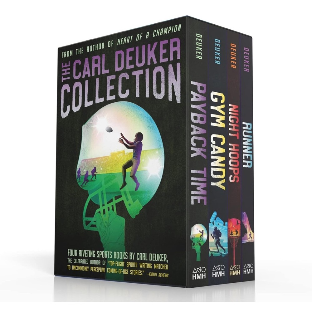 Carl Deuker Sports Themed 4-Book Boxed Set Paperback Football Basketball…
